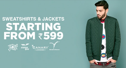 Jabong Winter Wear Offer SweatShirts Jackets 70 Off